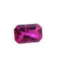 1.38 ct GIA certified loose natural purplish pink sapphire, modified fancy emerald-cut.