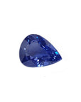 3.67 ct. loose natural pear-cut sapphire with a vivid deep blue color and brilliant facets.