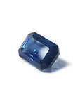 GIA certified natural loose sapphire Sri Lanka emerald cut, left side position table and crown visibles
