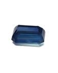 Deep blue-green emerald cut natural loose sapphire from Sri Lanka, 5.05 ct.