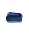 Deep blue-green emerald cut natural loose sapphire from Sri Lanka, 5.05 ct.