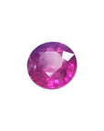 Vibrant 1.64 carat natural loose ruby, round cut, with a medium red hue and brilliant sparkle.