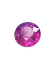 Vibrant 1.64 carat natural loose ruby, round cut, with a medium red hue and brilliant sparkle.
