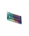Fancy cut 8.30 carat Brazilian Watermelon Tourmaline gemstone with vibrant red-orange and bluish-green colors.