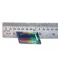 Fancy cut 8.30 carat loose Brazilian watermelon tourmaline gemstone, displaying vibrant red-orange and bluish-green bicolor.