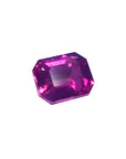 0.71 ct. untreated natural ruby, vibrant deep reddish-pink, emerald cut.