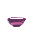 Certified untreated loose natural ruby emerald-cut, underside girdle and pavilion visibles