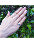 14K Yellow Gold Women's Blue Sapphire Ring 0.87 ct. Oval cut