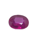 1.59 carat natural loose ruby grs certified Burma oval cut, font side table and crown visibles