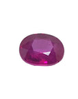 1.59 carat natural loose ruby grs certified Burma oval cut, font side table and crown visibles