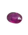 1.59 carat natural Burma ruby, oval brilliant step cut, medium deep red, GRS certified.
