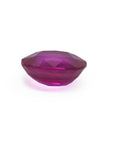 1.59 carat natural Burma ruby, oval brilliant step cut, medium deep red, GRS certified.