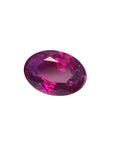 Oval cut loose natural ruby 0.91 ct. Burmese, left side position table and crown visibles