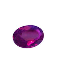 0.91 carat oval cut natural Burmese ruby with a vibrant medium deep red hue.