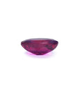 0.91 carat oval cut natural Burmese ruby with a vibrant medium deep red hue.
