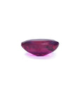 0.91 carat oval cut natural Burmese ruby with a vibrant medium deep red hue.