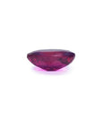 0.91 carat oval cut natural Burmese ruby with a vibrant medium deep red hue.