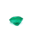 Oval cut loose natural colombian emerald underside girdle and pavilion view