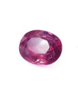 Sparkling 2.38 carat oval cut natural Mozambique ruby with medium rich red color.