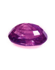 Sparkling 2.38 carat oval cut natural Mozambique ruby with medium rich red color.
