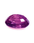 Sparkling 2.38 carat oval cut natural Mozambique ruby with medium rich red color.