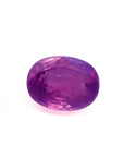 Sparkling oval-cut natural ruby from Mozambique, displaying a medium rich red color.