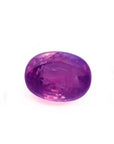 Sparkling oval-cut natural ruby from Mozambique, displaying a medium rich red color.
