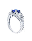 Tanzanite Ring for Women Oval cut Natural Diamonds 18K Gold