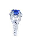 Tanzanite Ring for Women Oval cut Natural Diamonds 18K Gold