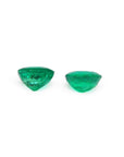 1.60 cttw. oval cut natural loose emeralds matched pair, deep bluish-green, for earrings.