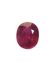 1.68 ct. natural Burmese oval-cut ruby with a medium deep, intense red hue.