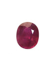 1.68 ct. natural Burmese oval-cut ruby with a medium deep, intense red hue.