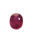 1.68 ct. natural Burmese oval-cut ruby with a medium deep, intense red hue.