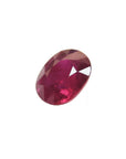 Burmese natural loose ruby oval cut 1.68 ct. left side position tabe and crown visibles