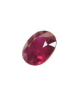 1.68 ct. oval cut natural Burmese ruby with a medium deep red hue.