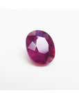 Burmese natural loose ruby oval cut 1.68 ct. right side position tabe and crown visibles