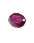 1.31 ct. oval-cut natural Burma ruby gemstone with vivid red hue.