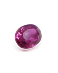 Oval cut ruby loose natural gemstone from Burma, right side position crown and table visibles