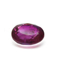 Oval ruby 1.31 carat loose natural gemstone from Burma, upside position crown and table visibles