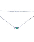 Emerald 0.6800 carats Papper Clip Necklace High Quality 18K White Gold