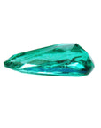 GIA certified Pear shaped loose Colombian emerald, upside down pavilion view