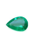 Pear cut natural Colombian emerald Muzo mine, Medium-deep green / very good brightness.