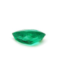 Pear cut natural colombian emerald muzo mine, underside girdle and pavilion view