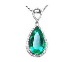 Fine Colombian emerald pendants
