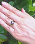 3.13 ct. Blue Sapphire Solitaire Ring for Women Emerald cut Crafted in 14K Yellow Gold