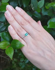 Inexpensive natural emerald ring white gold