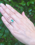 Genuine emerald ring