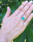Natural emerald ring for women