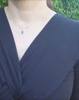 Emerald gold necklaces