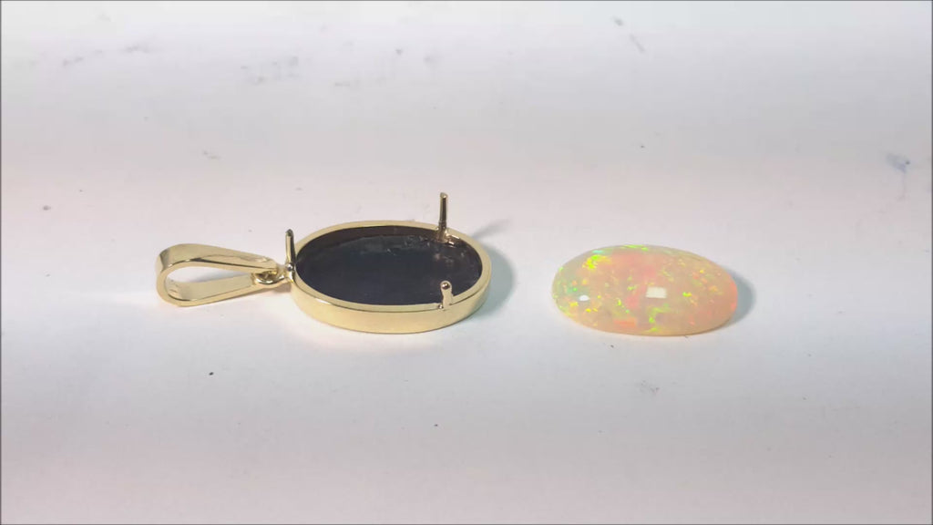 Ethiopian opal necklace pendant